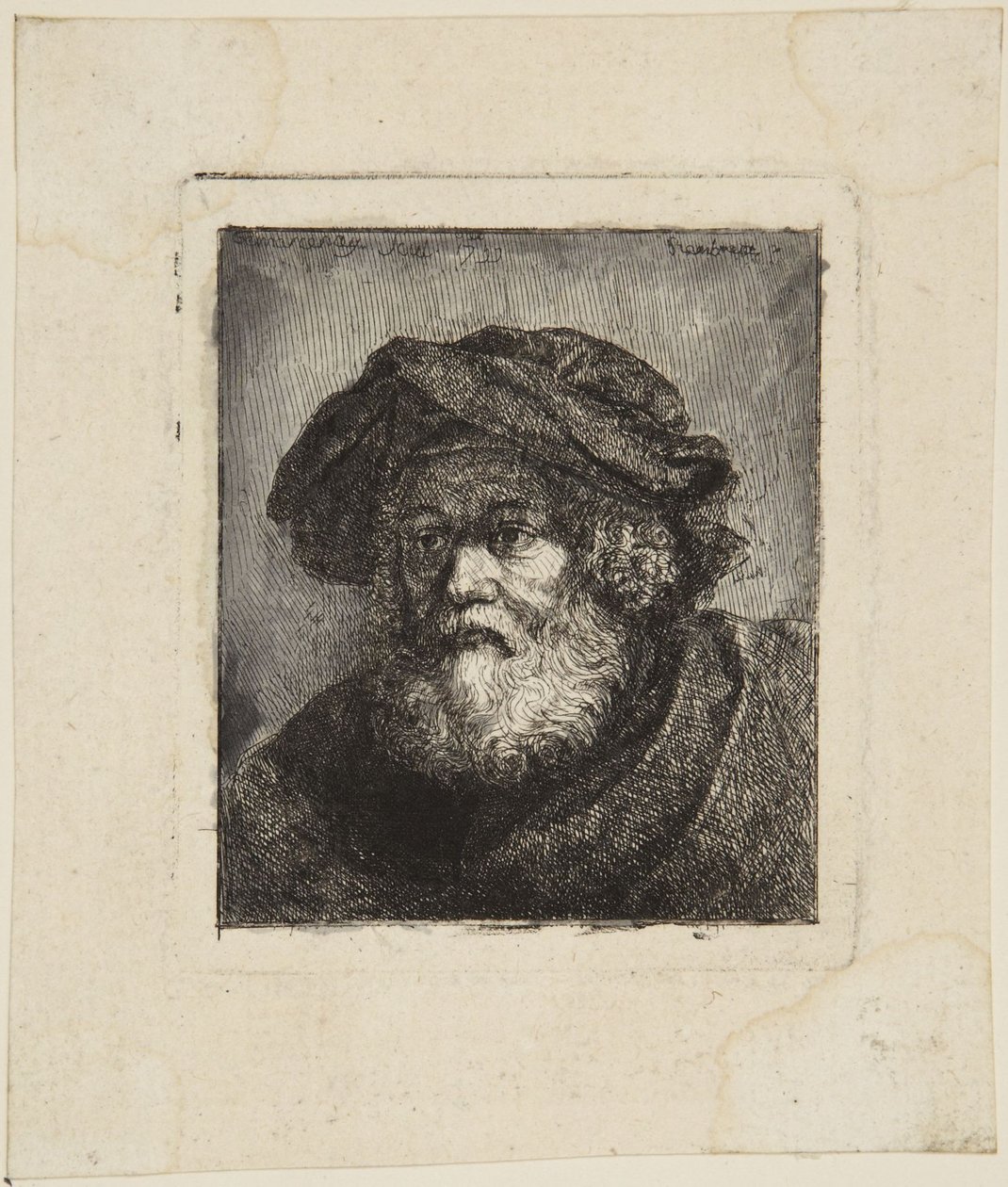 Öregember sapkában alkotó: Rembrandt van Rijn
