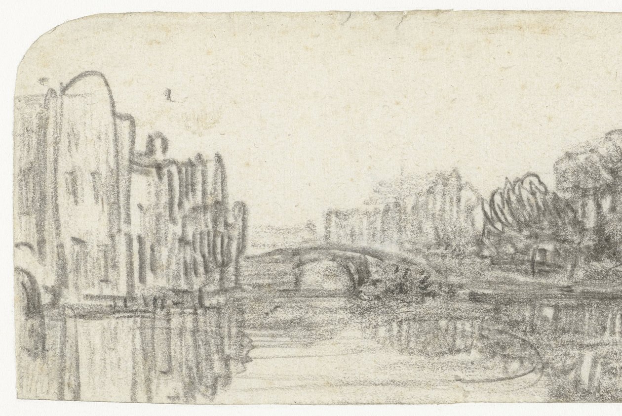 Kilátás a Nieuwezijds Voorburgwalra alkotó: Rembrandt van Rijn