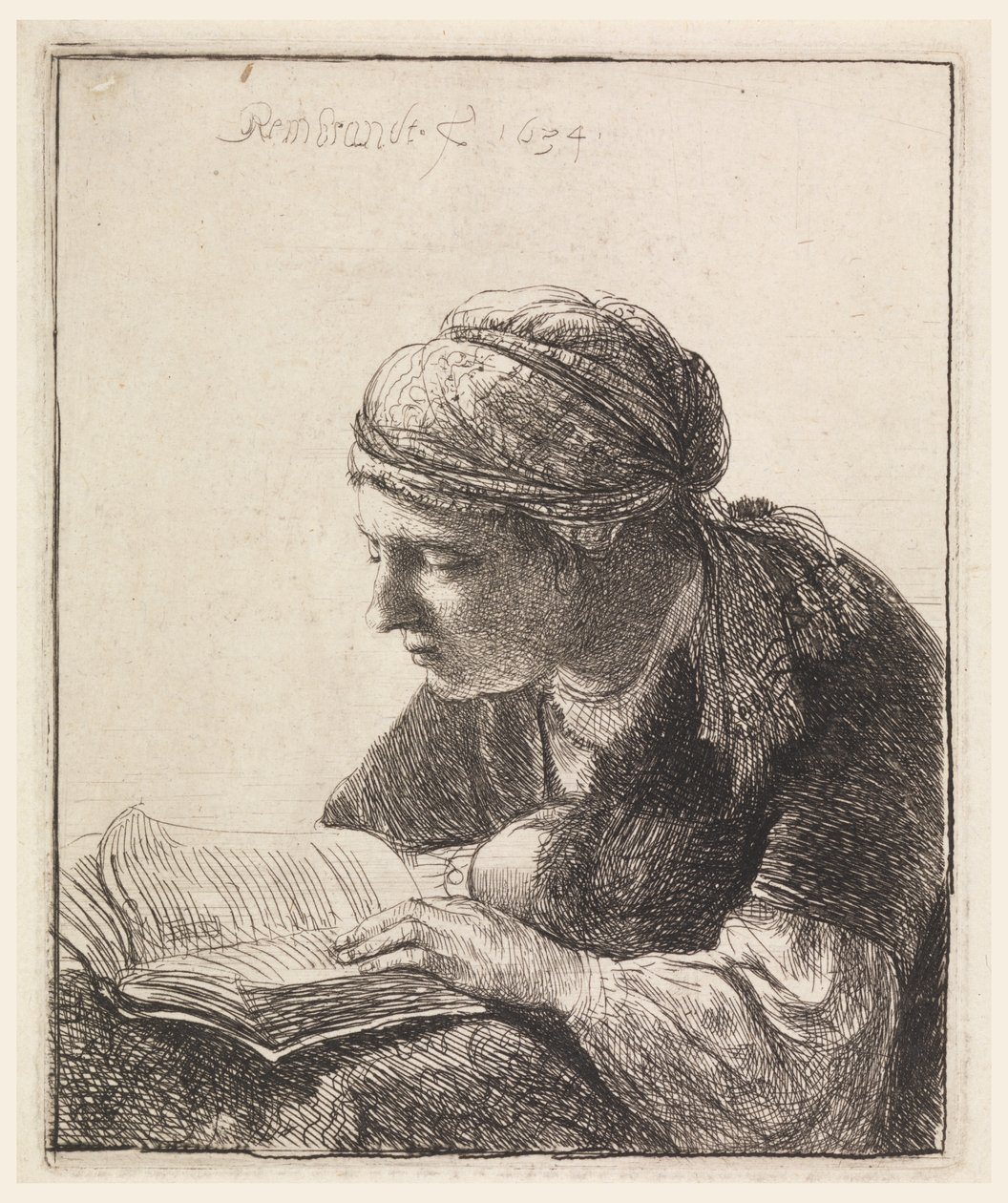 Olvasó nő alkotó: Rembrandt van Rijn
