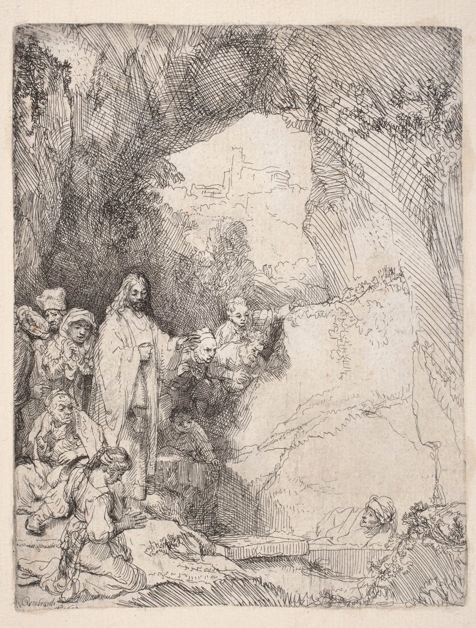 Lázár feltámasztása (Kis táblakép) alkotó: Rembrandt van Rijn