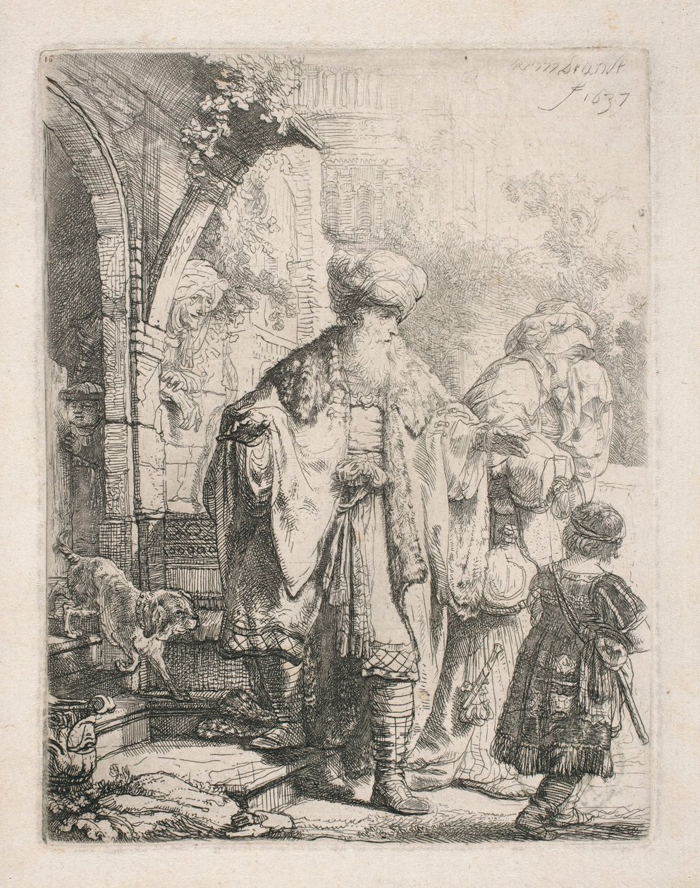 Hágár száműzése alkotó: Rembrandt van Rijn