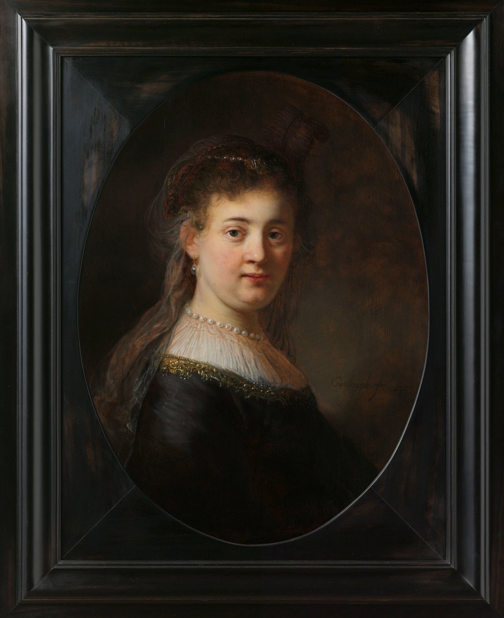 Fiatal nő fantasy jelmezben alkotó: Rembrandt van Rijn