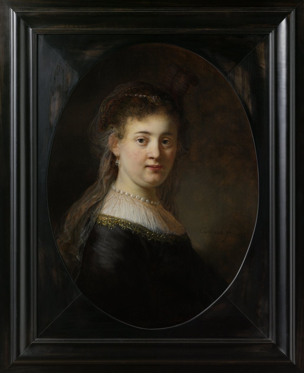 Fiatal nő fantáziajelmezben, 1633 alkotó: Rembrandt van Rijn