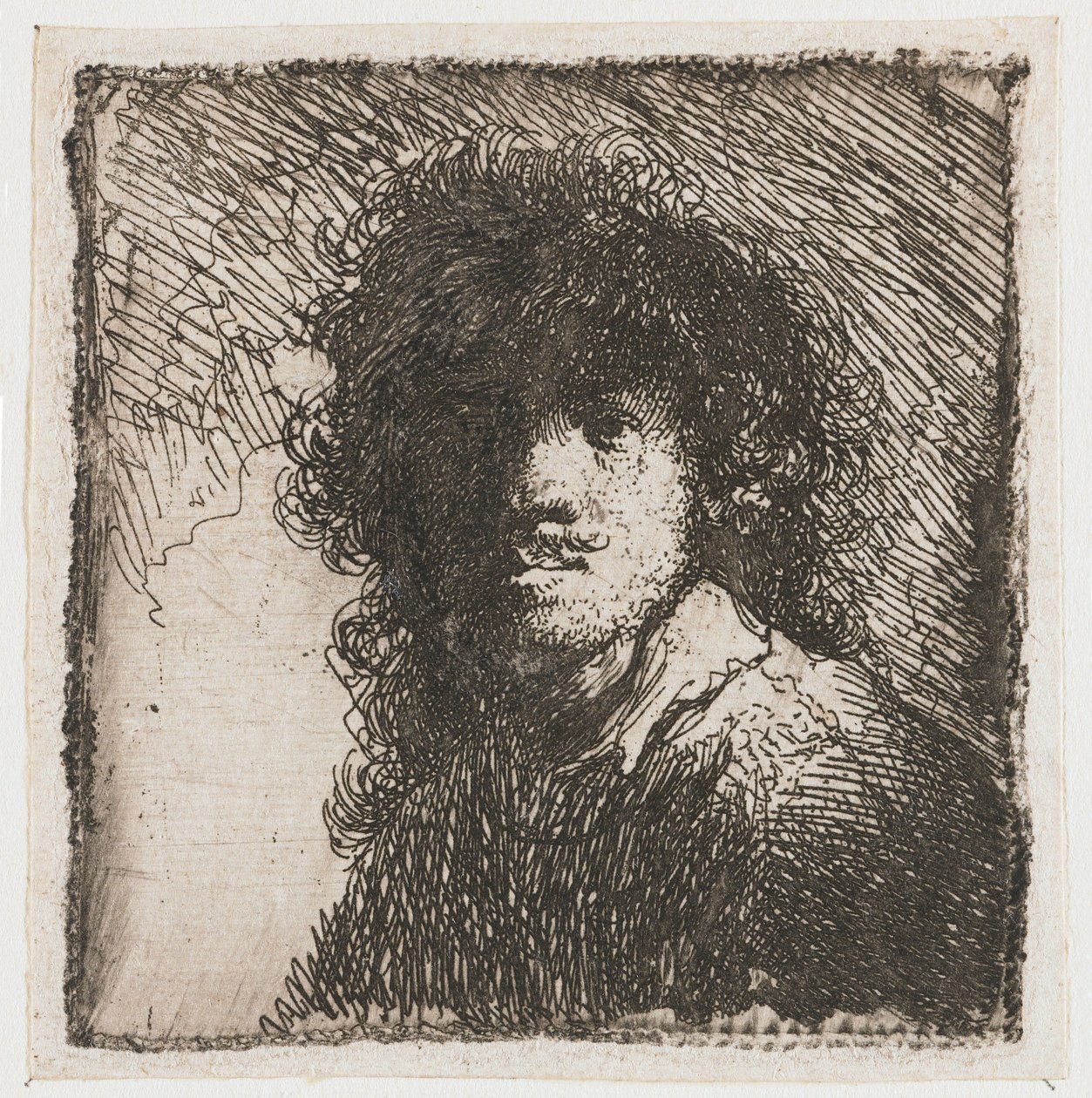 Meztelen fejű önarckép alkotó: Rembrandt van Rijn