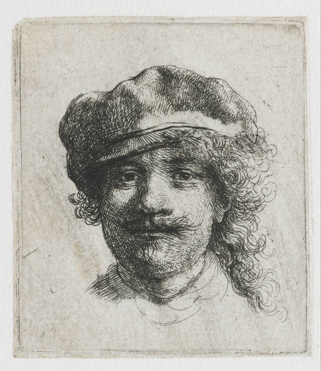 Önarckép barettel alkotó: Rembrandt van Rijn