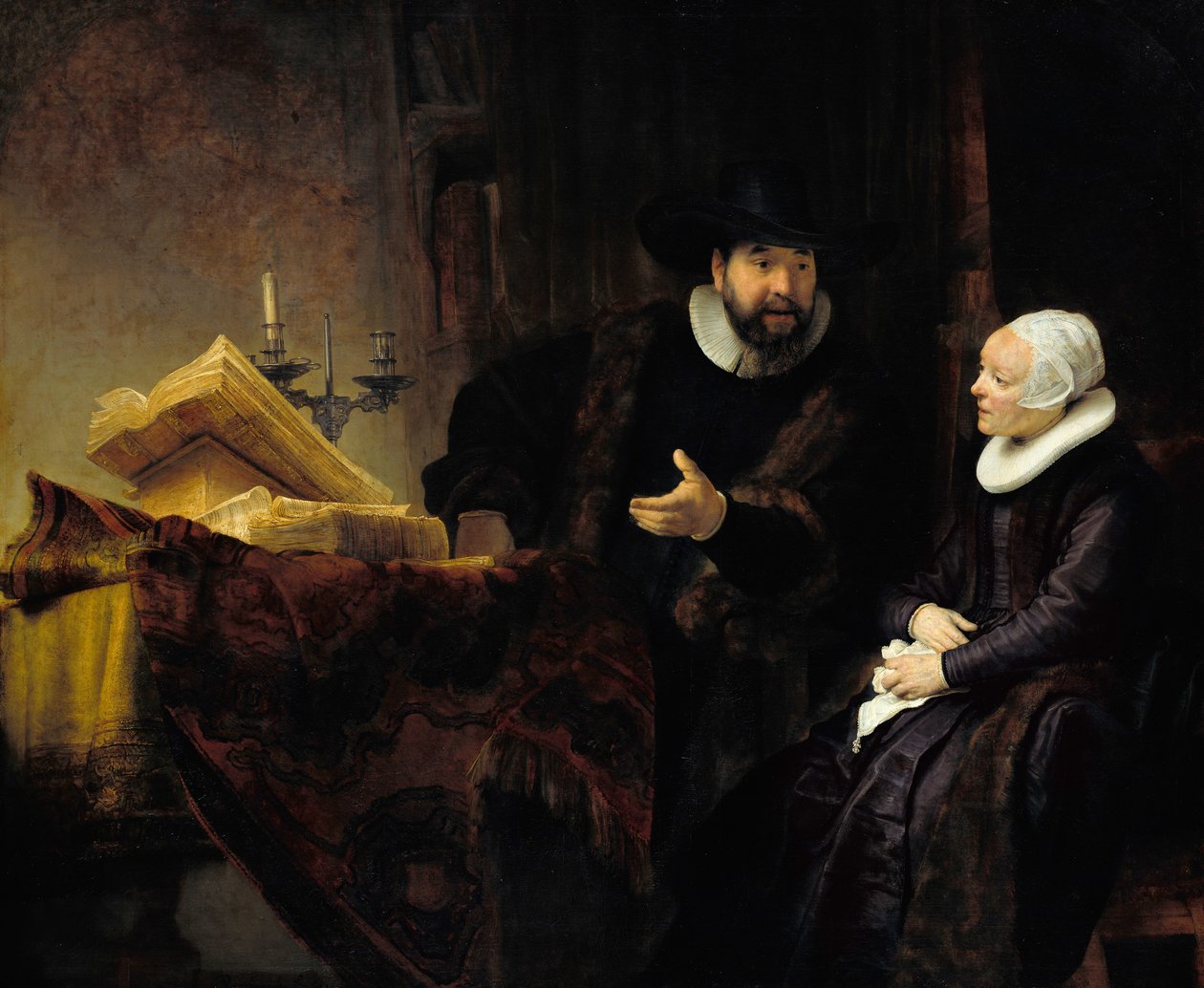 Anslo mennonita prédikátor és felesége alkotó: Rembrandt van Rijn