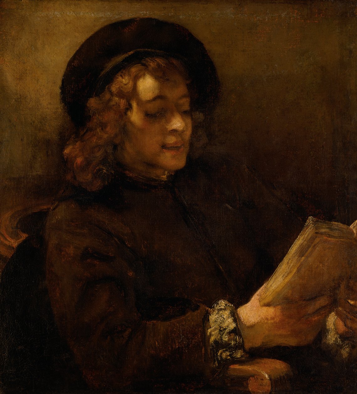 Titus van Rijn, a művész fia, olvasás alkotó: Rembrandt van Rijn