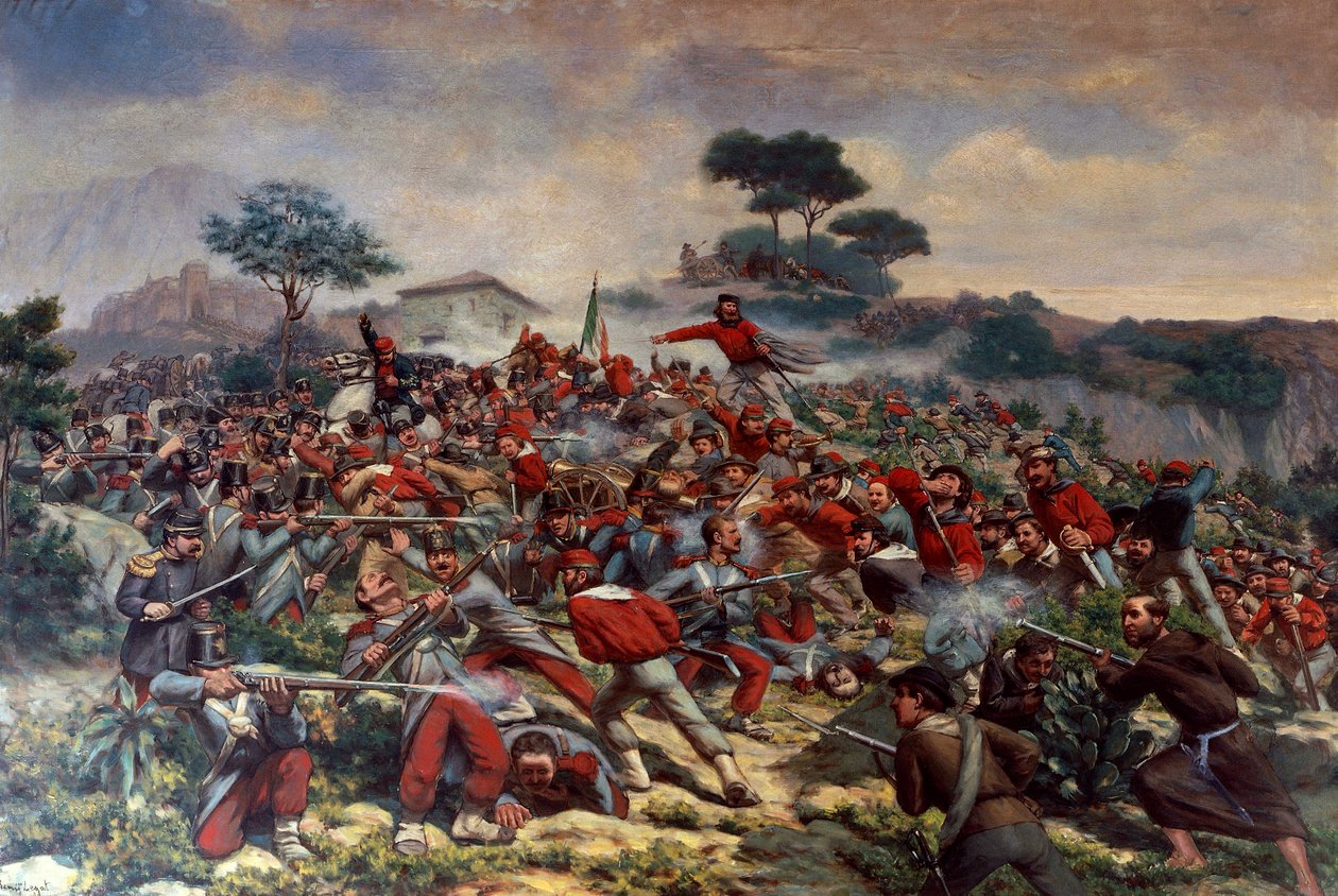 Giuseppe Garibaldi a calatafimi csatában, május 15-én alkotó: Remigio Legat