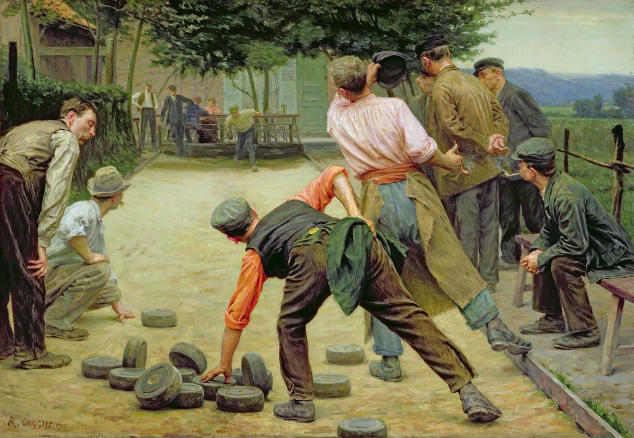 Bourles játék Flandriában, 1911 alkotó: Remy Cogghe