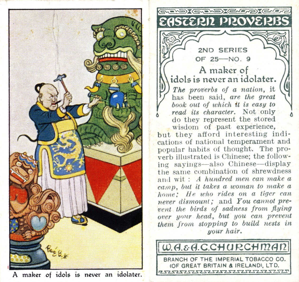 „A bálványkészítő soha nem bálványimádó”, 1932 alkotó: René Bull
