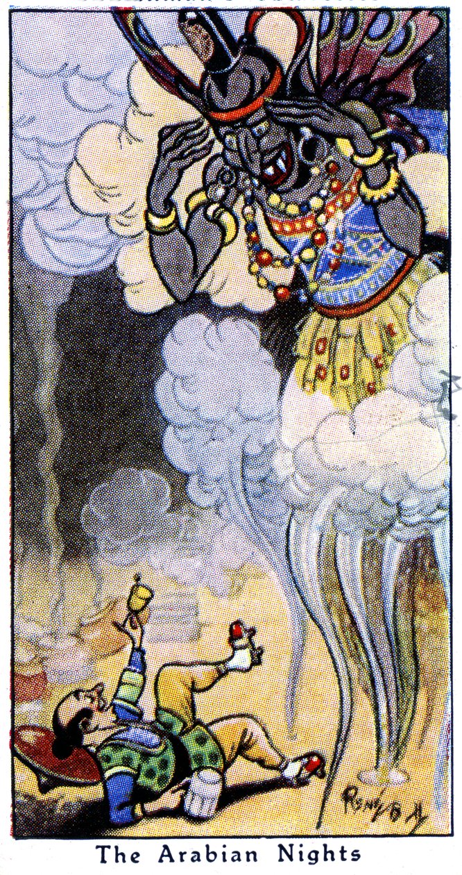 Aladdin és a dzsinn, 1936 alkotó: René Bull