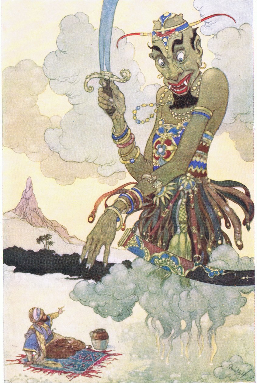 Egy dühös dzsinn, 1930-as évek alkotó: René Bull