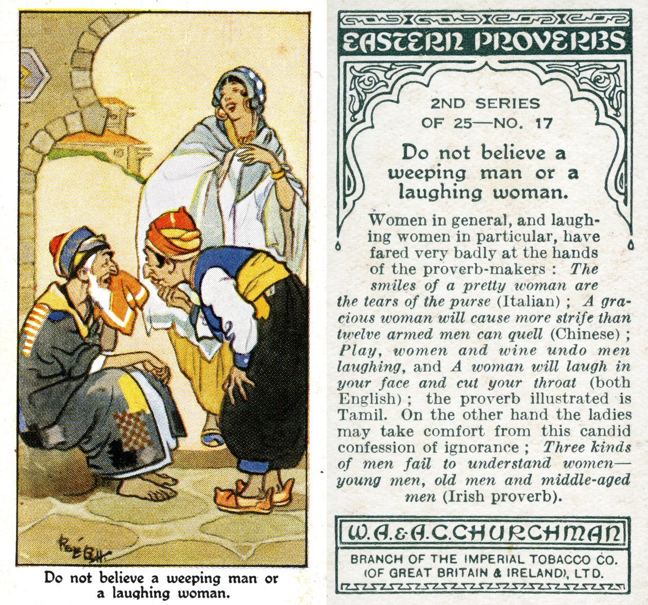 Ne higgy egy síró férfinak vagy egy nevető nőnek, 1932 alkotó: René Bull