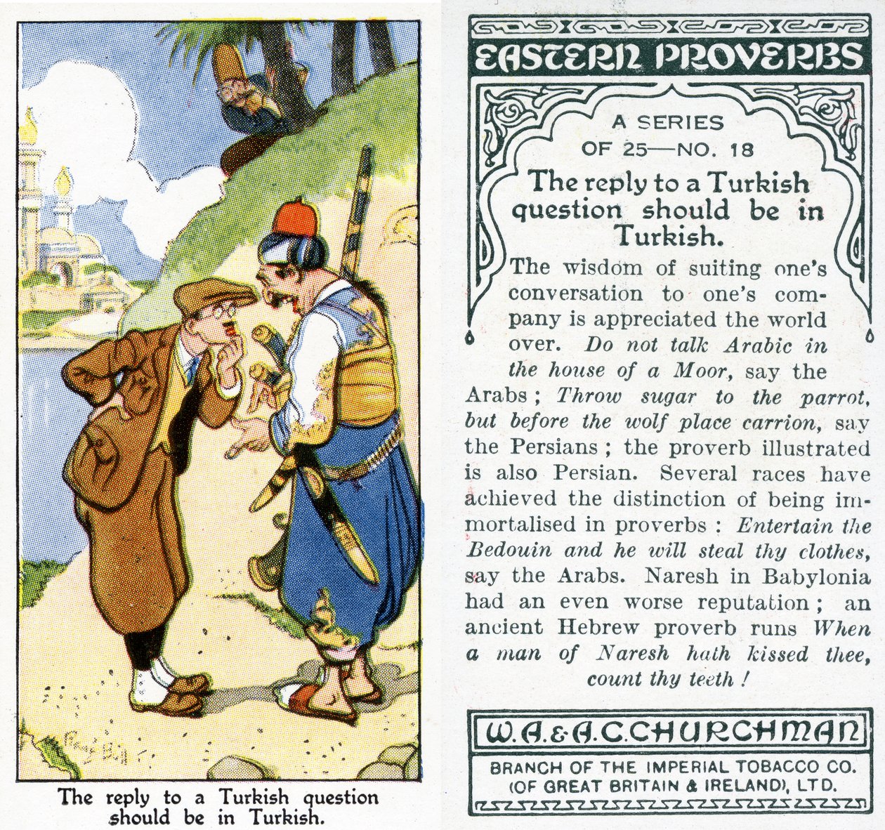 A török kérdésre a választ törökül kell megadni, 1931 (lásd még: 498200) alkotó: René Bull