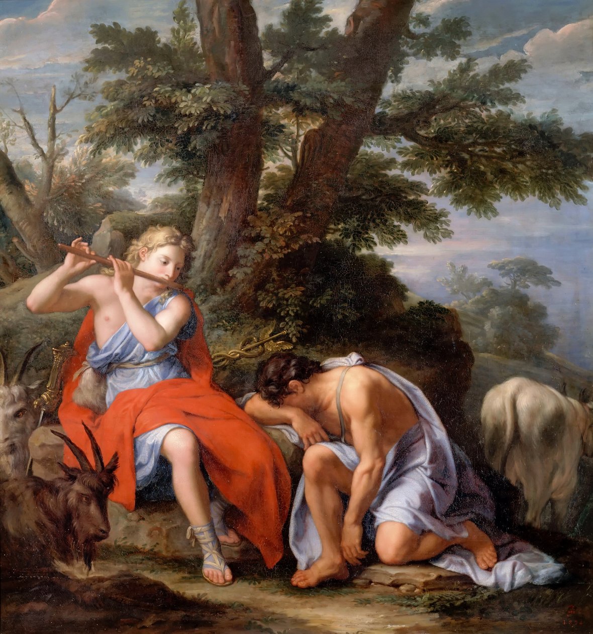 Franciául:  Mercure et Argus Mercury and Argus alkotó: René Antoine Houasse