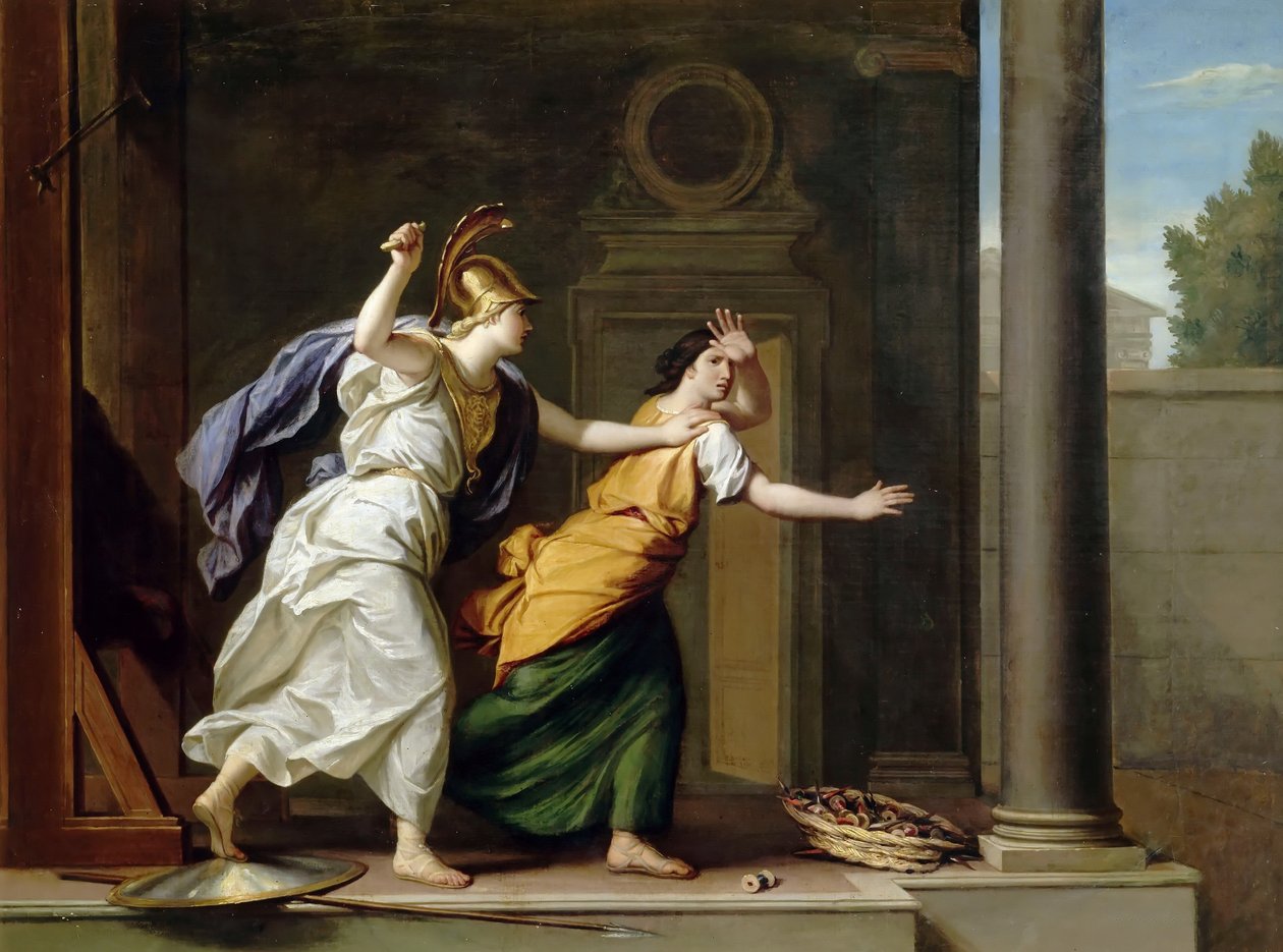 Minerva és Arachne alkotó: René Antoine Houasse