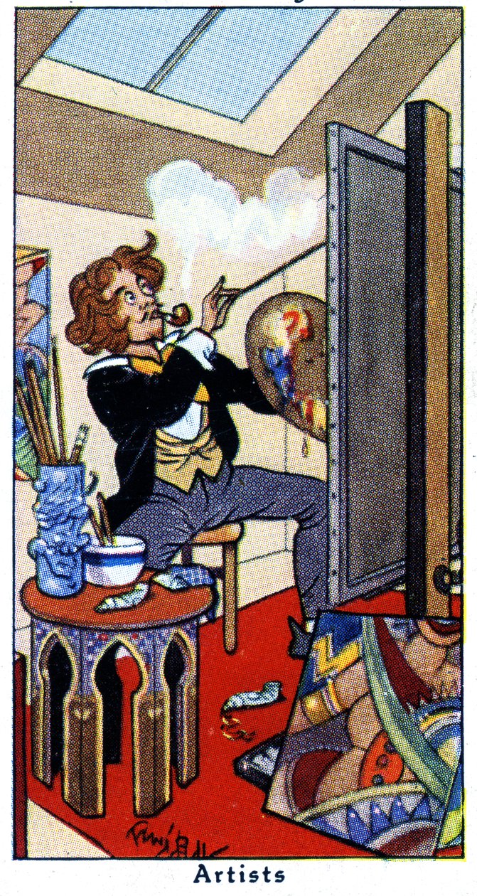 Egy művész festménye műtermében, 1936 alkotó: René Bull