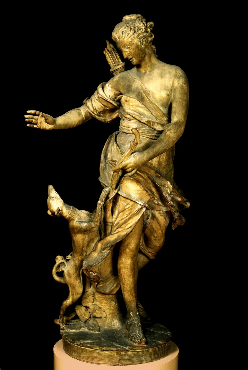 Diana és kutyája, 1717 (márvány) alkotó: Rene Fremin