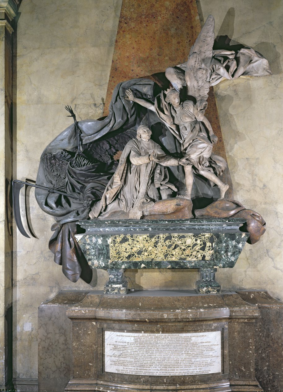 Jean Baptiste Joseph Languet de Gergy (1675-1750) sírja 1753-ban, 1757-ben (márvány és fa) alkotó: Rene Michel Slodtz