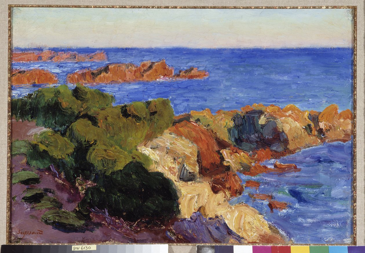 A vörös sziklák az Agay-festménynél, Rene Seyssaud (1867-1952) 1901 Regards de Provence Foundation, Marseille alkotó: Rene Auguste Seyssaud