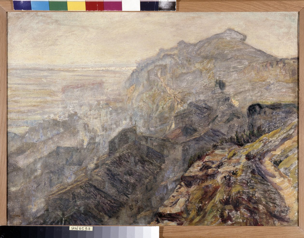 Saint Chamas (Saint Chamas), a régi tetők (olaj, vászon) alkotó: Rene Auguste Seyssaud