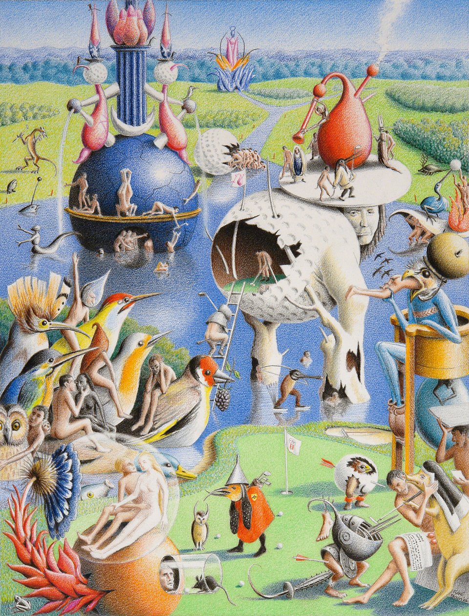 BOSCH-Golf, 2016, Színes ceruzarajz papírra alkotó: Rene Boin