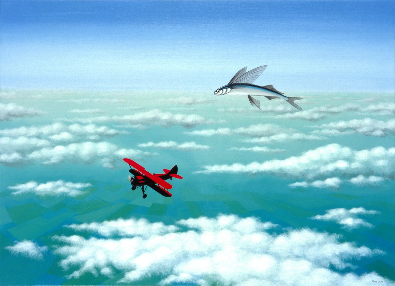 Repülő hal, 2001, Olaj, vászon alkotó: Rene Boin
