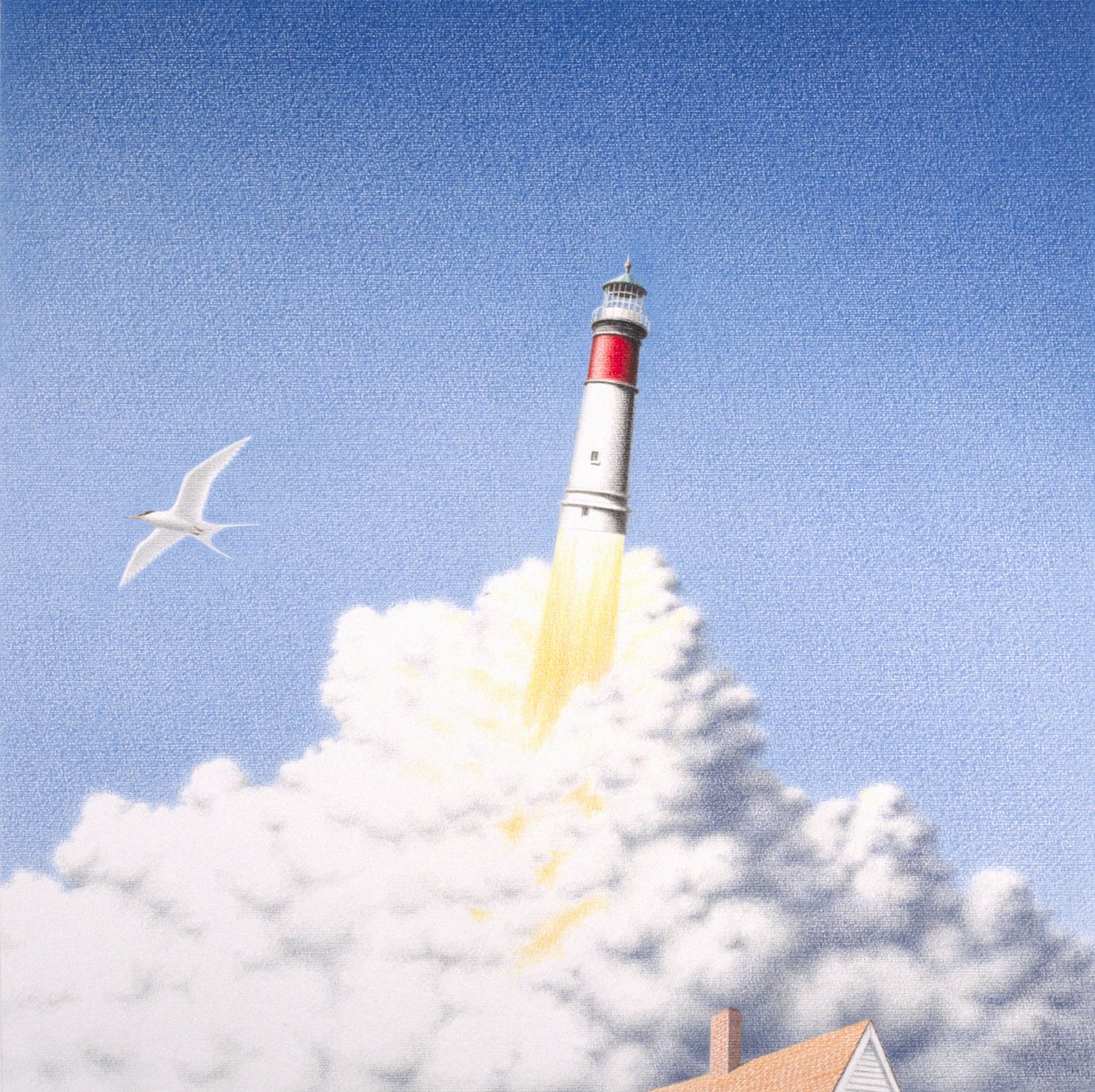 Launch, 2000, Színes ceruzarajz papírra alkotó: Rene Boin