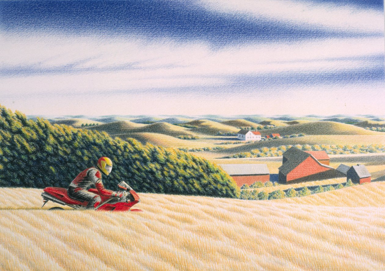 Offroad, 2001, Színes ceruzarajz papírra alkotó: Rene Boin