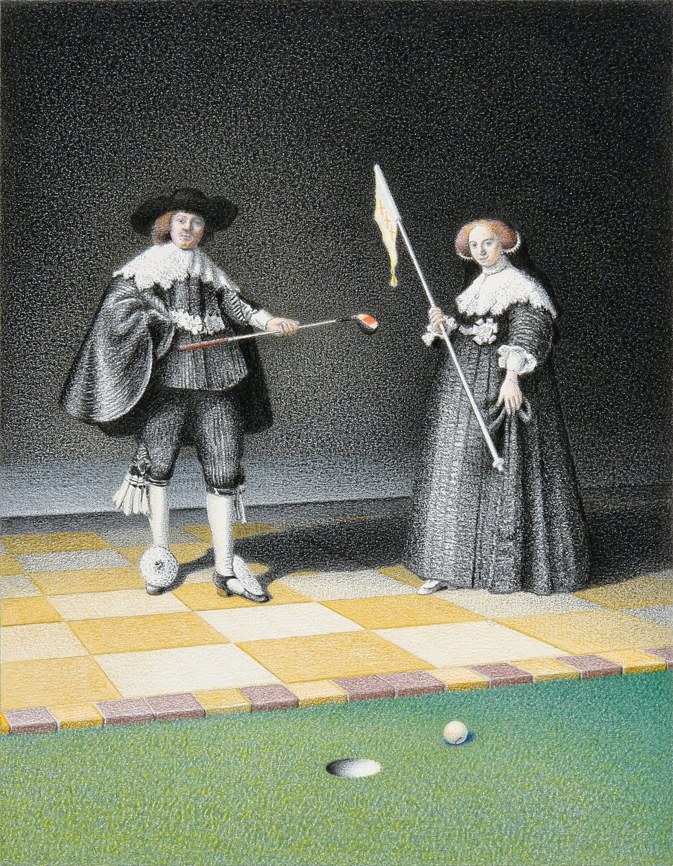 REMBRANDT-Golf, 2016, Színes ceruzarajz papírra alkotó: Rene Boin