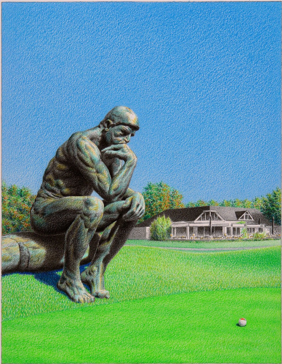 RODIN-Golf, 2022, Színes ceruzarajz papírra alkotó: Rene Boin