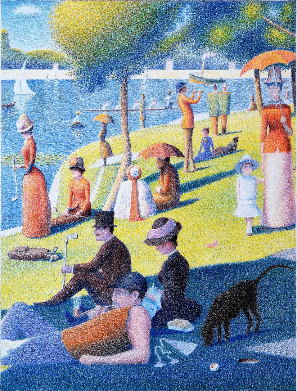 SEURAT-Golf, 2017, Színes ceruzarajz papírra alkotó: Rene Boin
