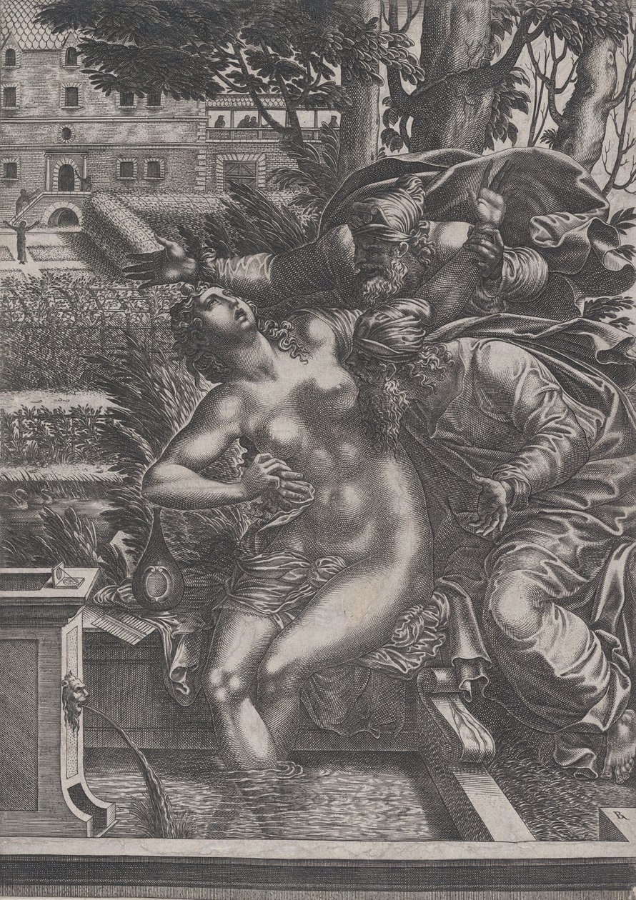 Susanna és a vének. alkotó: Rene Boyvin