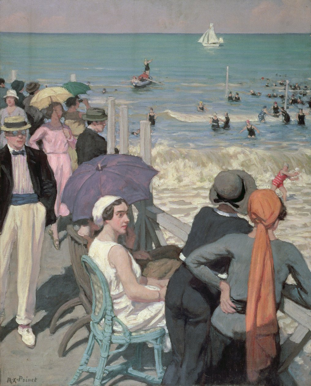 Fürdőidő Cabourgban (olaj, vászon) alkotó: René François Xavier Prinet