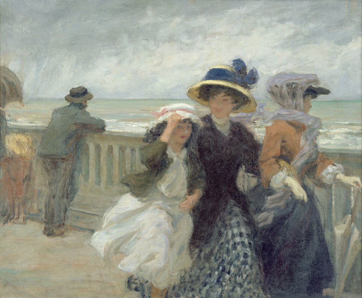 Gale on the Seafront (olaj, vászon) alkotó: René François Xavier Prinet