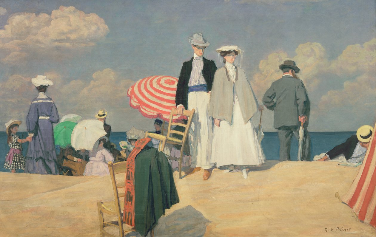 A strand Cabourgban alkotó: René François Xavier Prinet