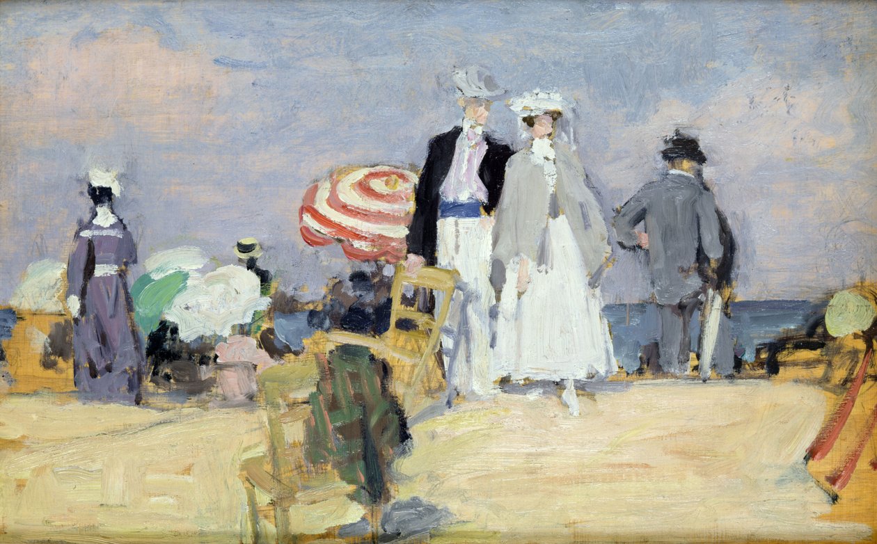 The Beach at Tide (olaj, vászon) alkotó: René François Xavier Prinet