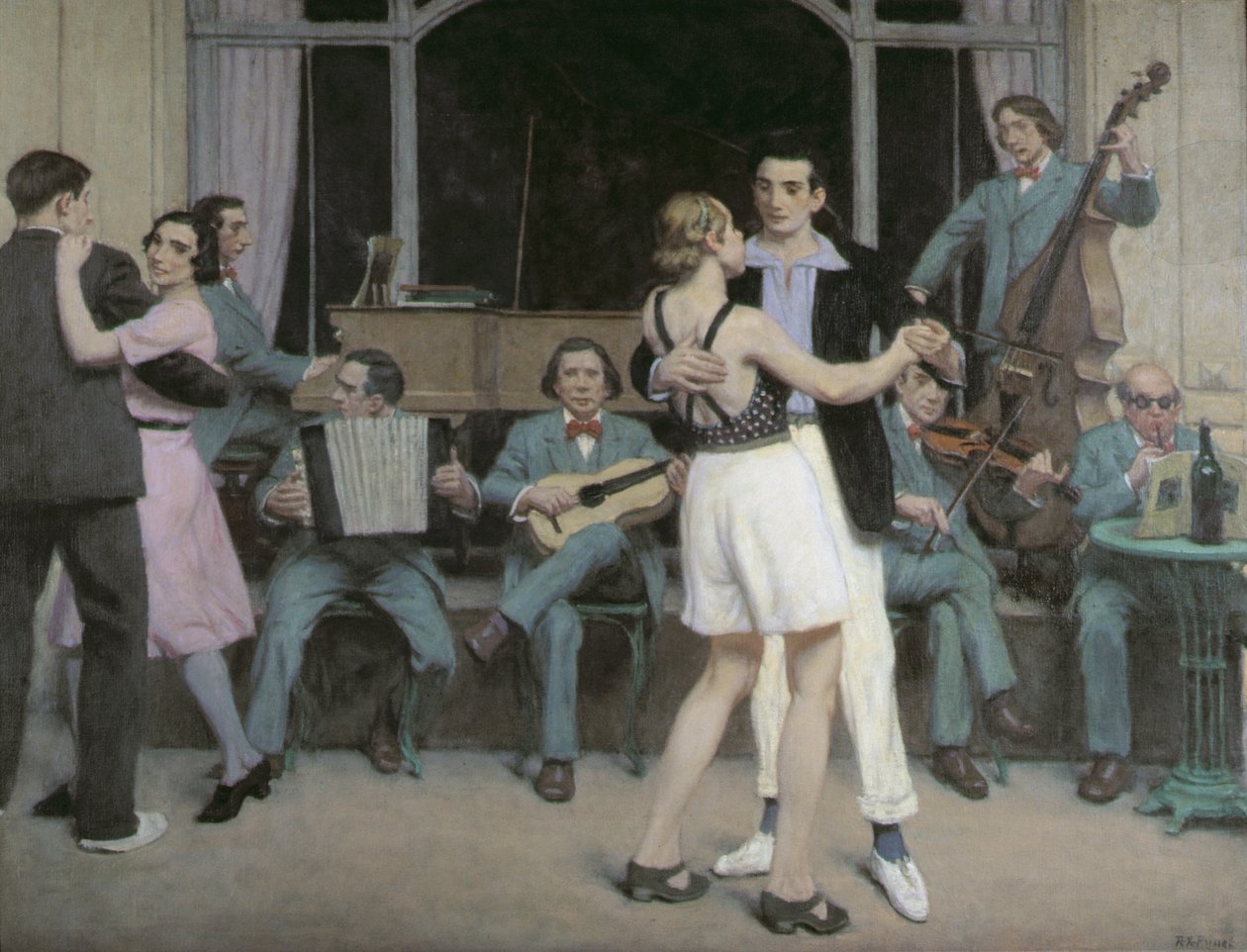 A kaszinó bár Cabourgban, 1930 körül (olaj, vászon) alkotó: René François Xavier Prinet