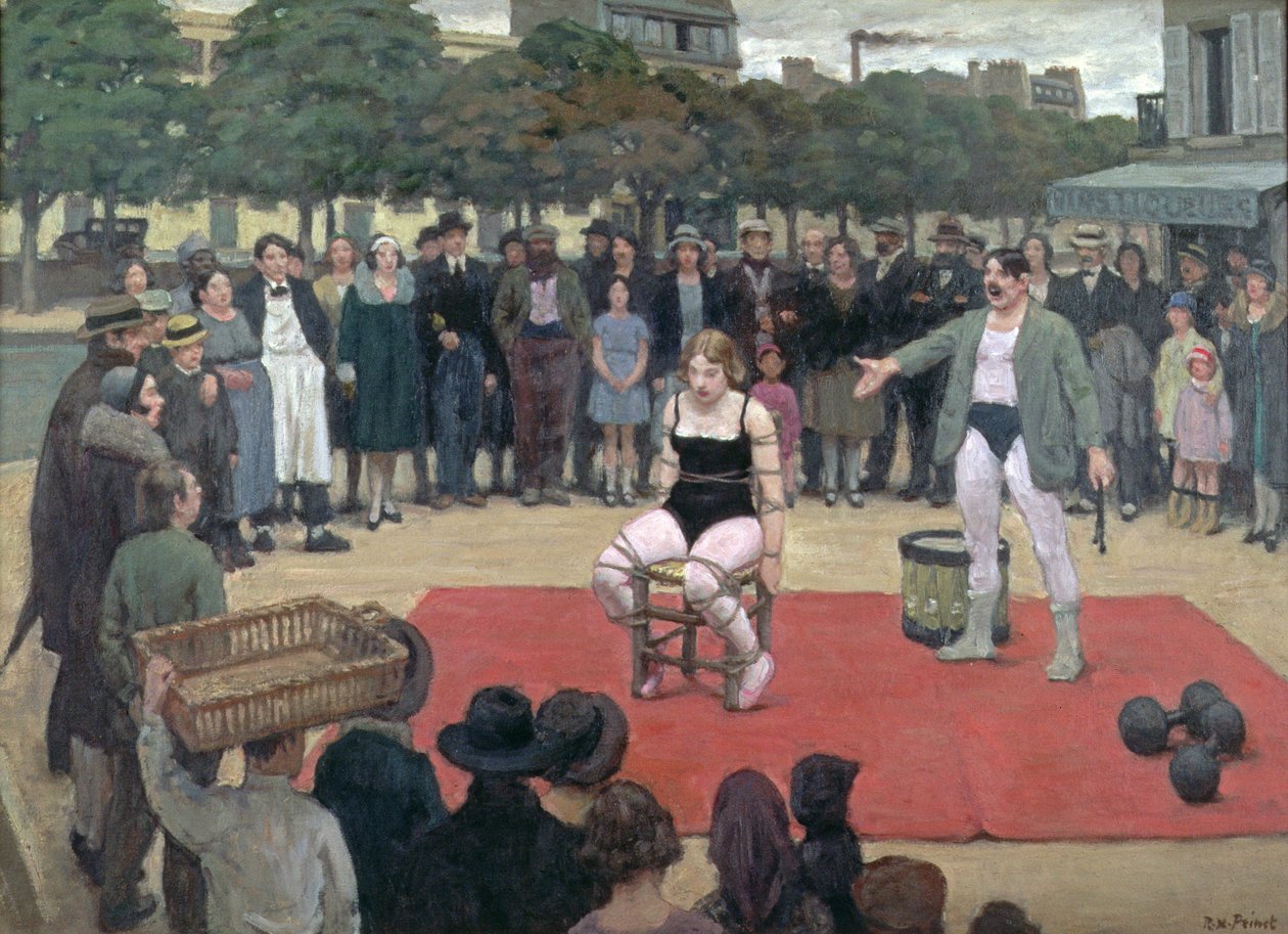 The Travelling Performers, 1928-30 körül (olaj, vászon) alkotó: René François Xavier Prinet