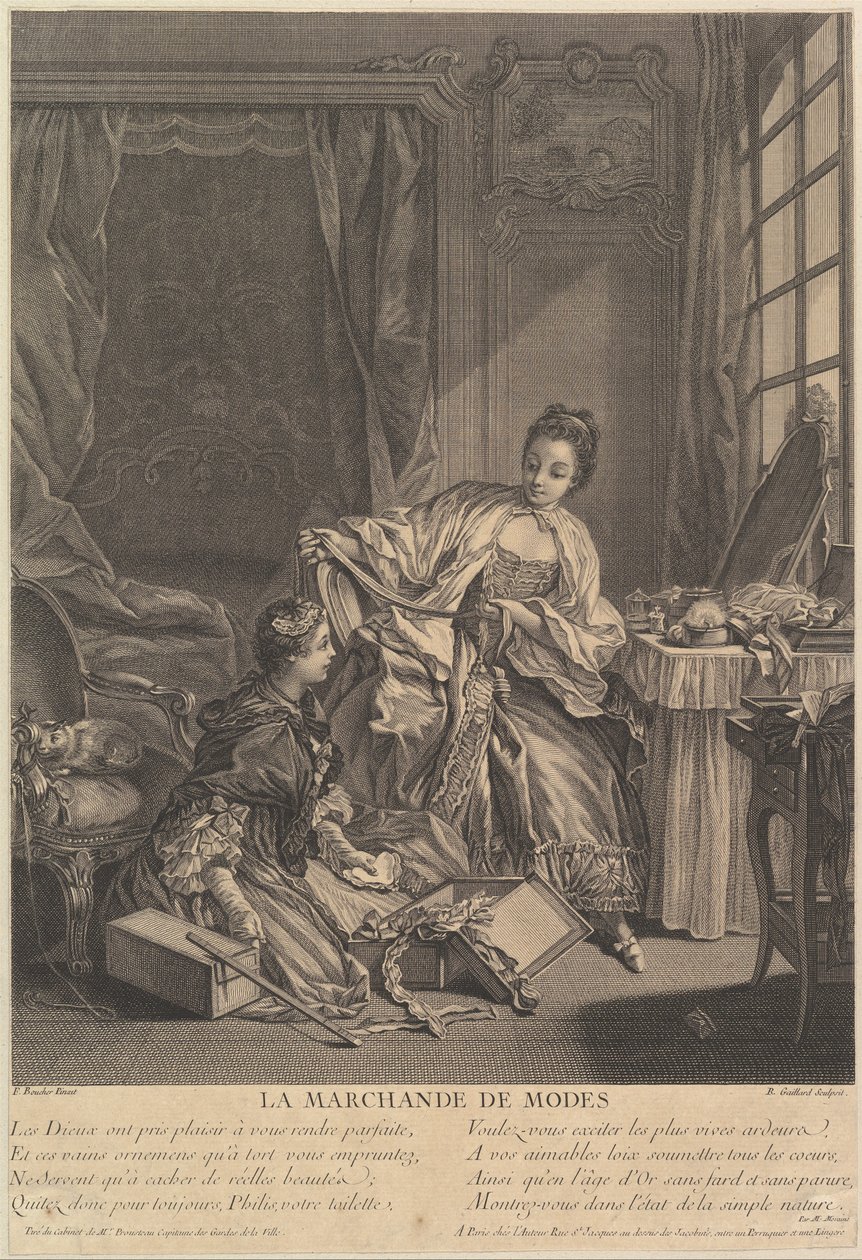 Divatkereskedő, 1746-55. alkotó: Rene Gaillard