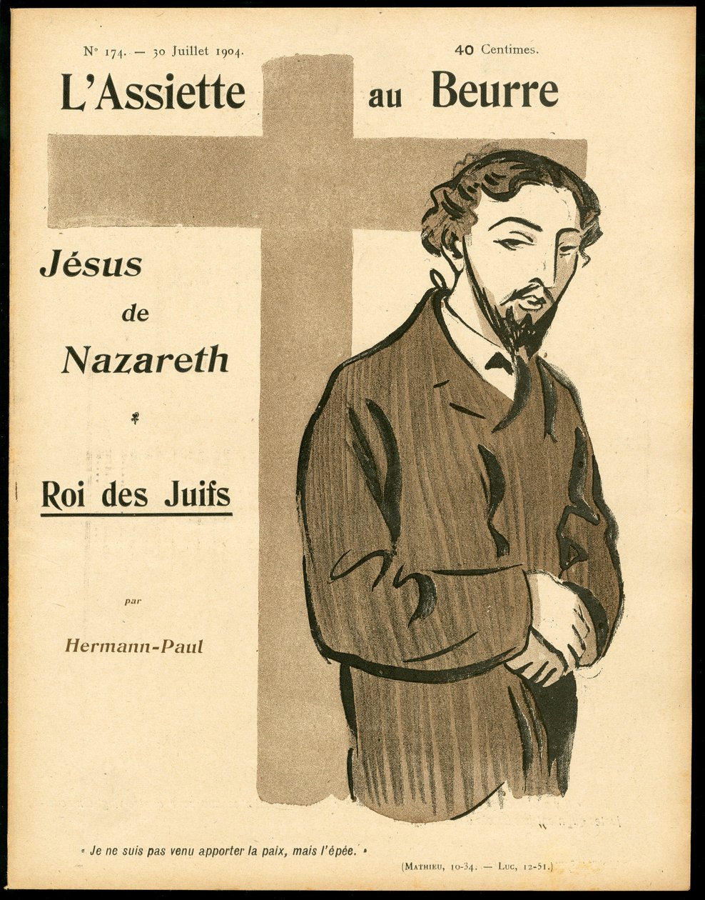 „A vajtányér” borítója, színekben szatirikus alkotó: Rene George Hermann Paul
