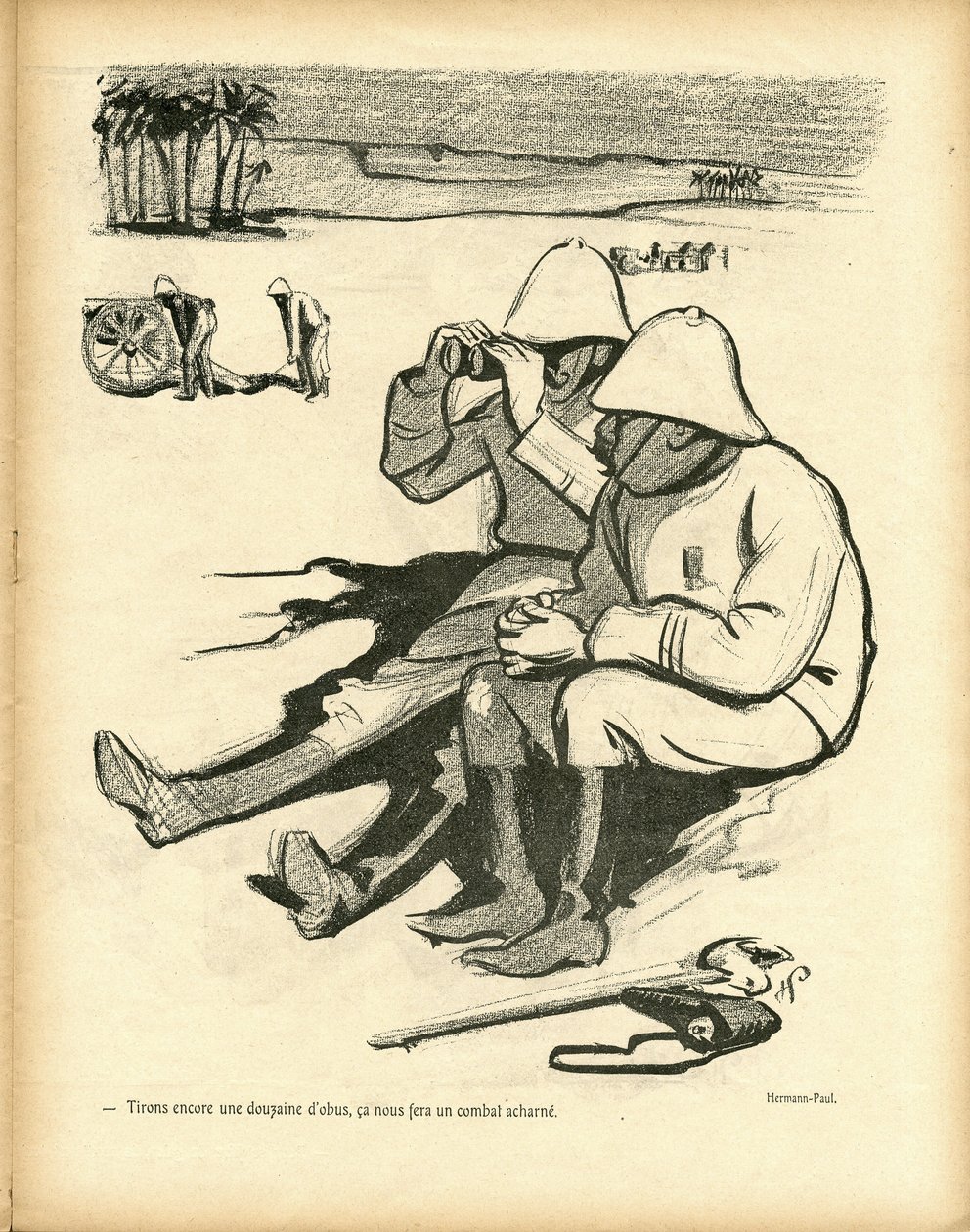 Hermann-Paul (1864-1940) illusztrációja a Le Canard Sauvage-ban alkotó: Rene George Hermann Paul