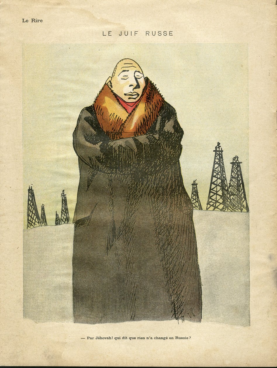 Hermann-Paul (1864-1940) illusztrációja a Le Lire-ben, kb. 1935 - Az orosz zsidó - antiszemitizmus, Petrole - zsidó alkotó: Rene George Hermann Paul