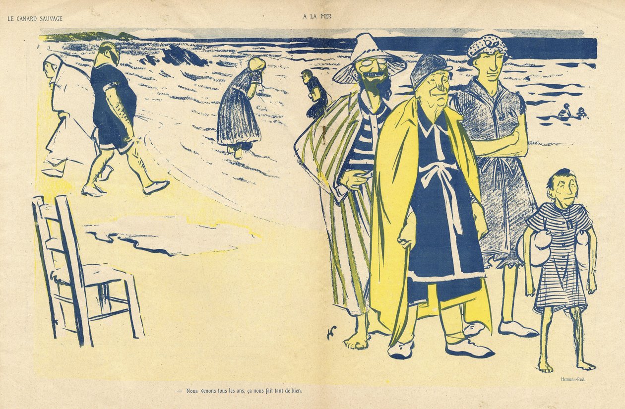 Hermann-Paul (1864-1940) illusztrációja a Vadkacsában alkotó: Rene George Hermann Paul