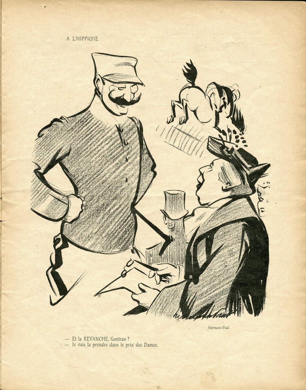Hermann-Paul (1864-1940) illusztrációja a Vadkacsában alkotó: Rene George Hermann Paul