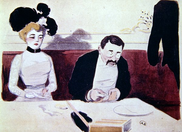 „La Douloureuse”, 1900 körül (akvarell, papír) alkotó: Rene George Hermann Paul