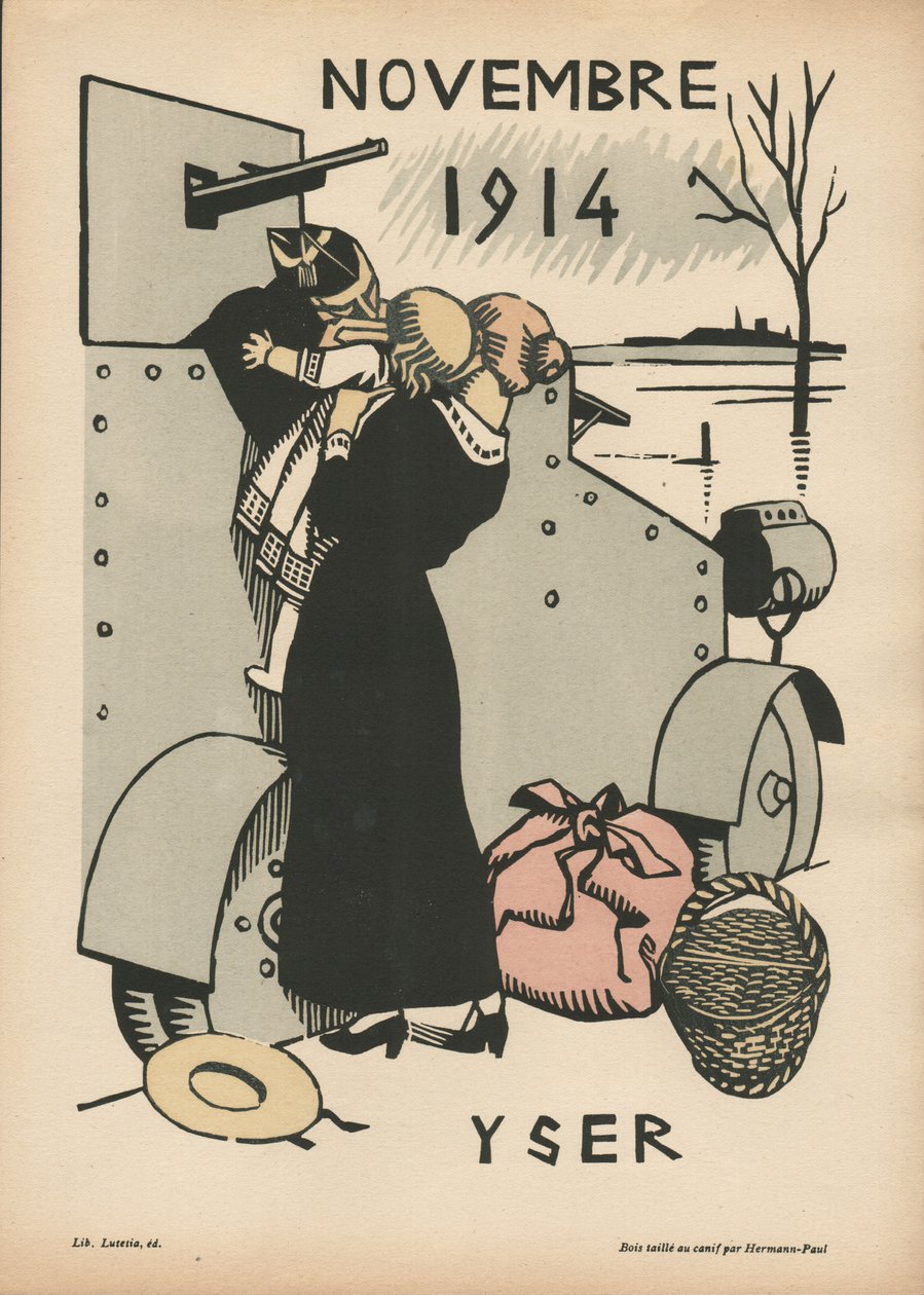 Háborús kalendárium (1. évf.? 1914. augusztus-1915. július) (színes fametszet) alkotó: Rene George Hermann Paul