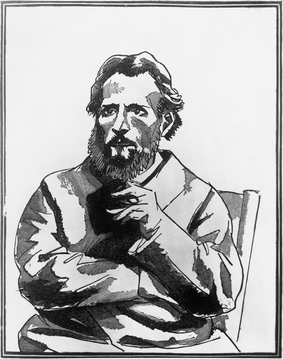 Illusztráció Anatole France: Monsieur Bergeret Párizsban című regényéhez. alkotó: Rene George Hermann Paul