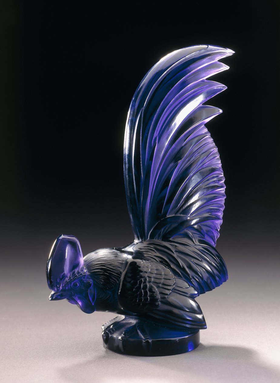 Coq Nain, 1926 körül (lila üveg) alkotó: Rene Jules Lalique