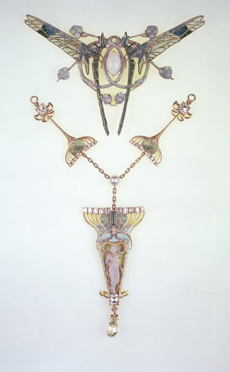 Hajdísz Lalique és medál Philippe Wolfers (1858-1929) alkotó: Rene Jules Lalique